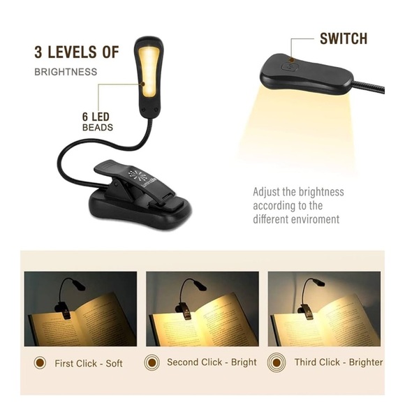 Vekkia LED Book Light Clip Pn - Picture 6 of 8